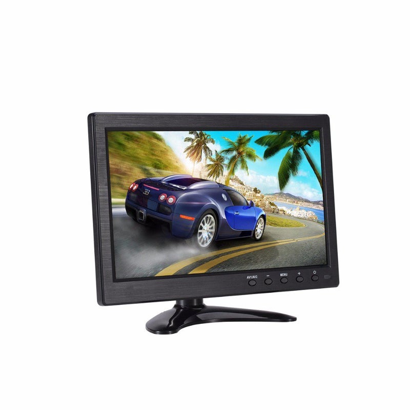 EVERSECU 10.1 inch Small Portable Laptop Computer Monitor with HDMI VGA Port; Raspberry pi Display Screen Monitor; CCTV Monitor HD 1024x600 with Dual Speakers, MP5 USB Port, Remote(10 Inch) Gaming Monitor - Image 2